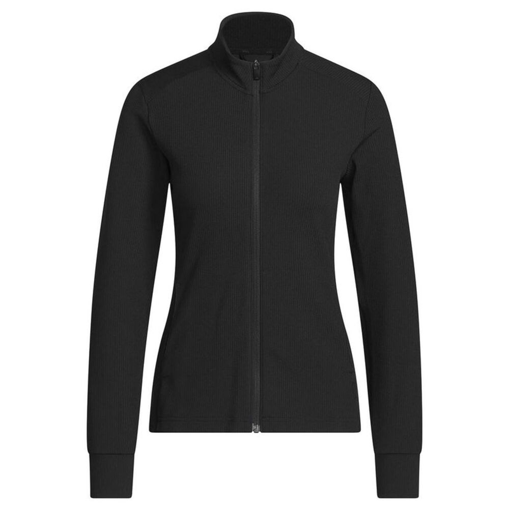 Adidas Womens/Ladies Performance Textured Full Zip Jacket / Black